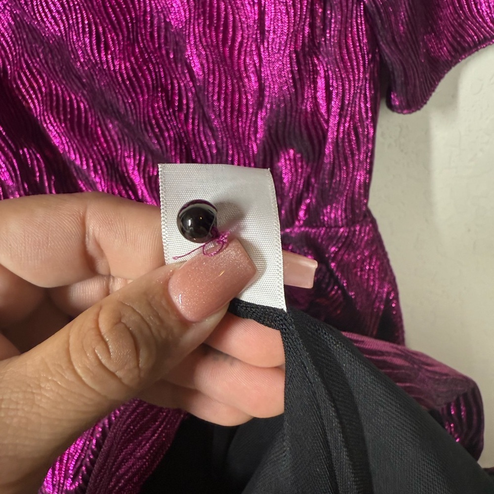 Saylor Axelle Dress In Metallic Magenta Size XS - Picture 10 of 10